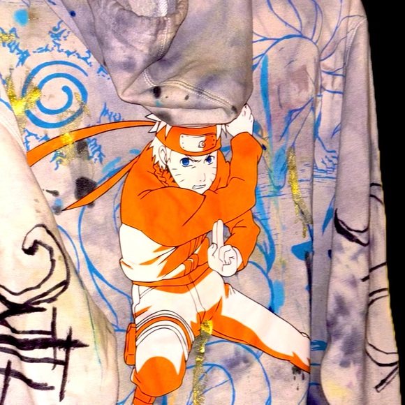 Hoody japanese ๐ stop snitching anime oversized xl (xxl) hoodie NWOT TIE dye - Picture 5 of 17